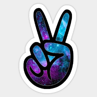 Galactic Peace Symbol Sticker